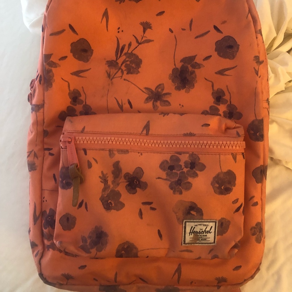 Coral pink Herschel backpack